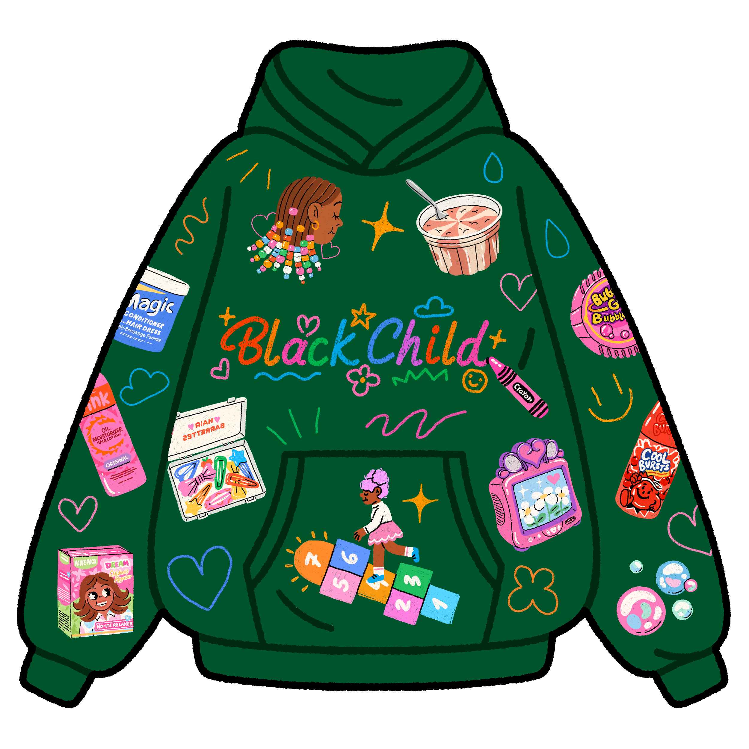 The Childhood Hoodie (Pine Green) – Hello Black Child