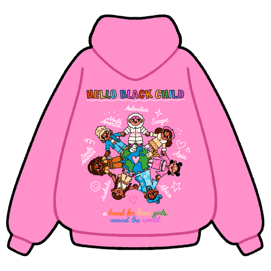 'Around The World' Hoodie (pink)
