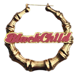 Classic "Black Child" Bamboo Hoops