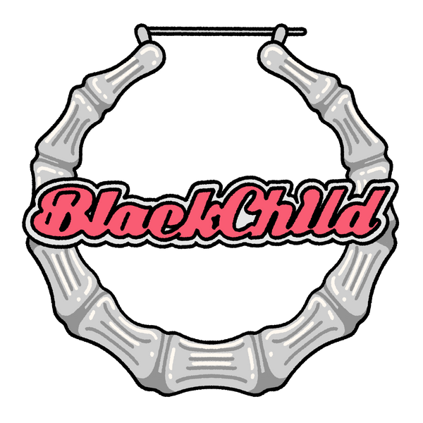 Classic "Black Child" Bamboo Hoops