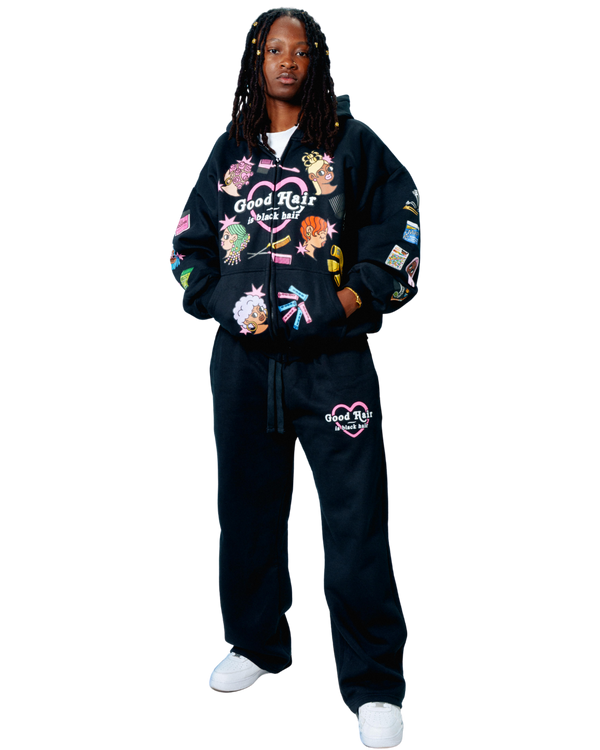 'Good Hair' Hoodie (black)
