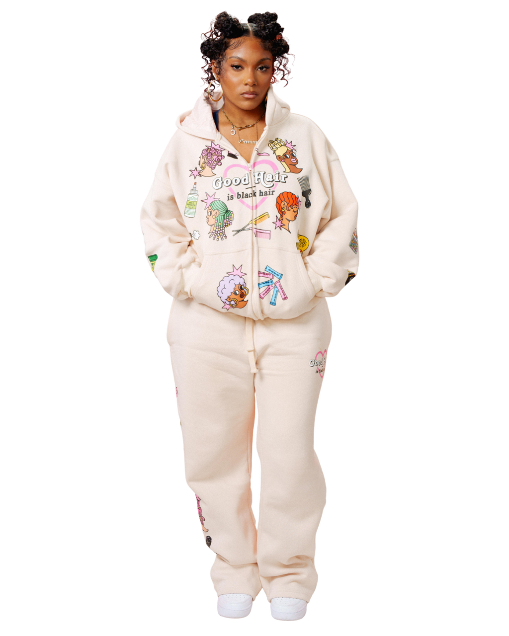 'Good Hair' Sweatpants (cream)