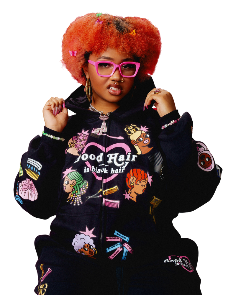 'Good Hair' Hoodie (black)