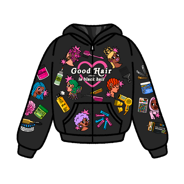 'Good Hair' Hoodie (black)