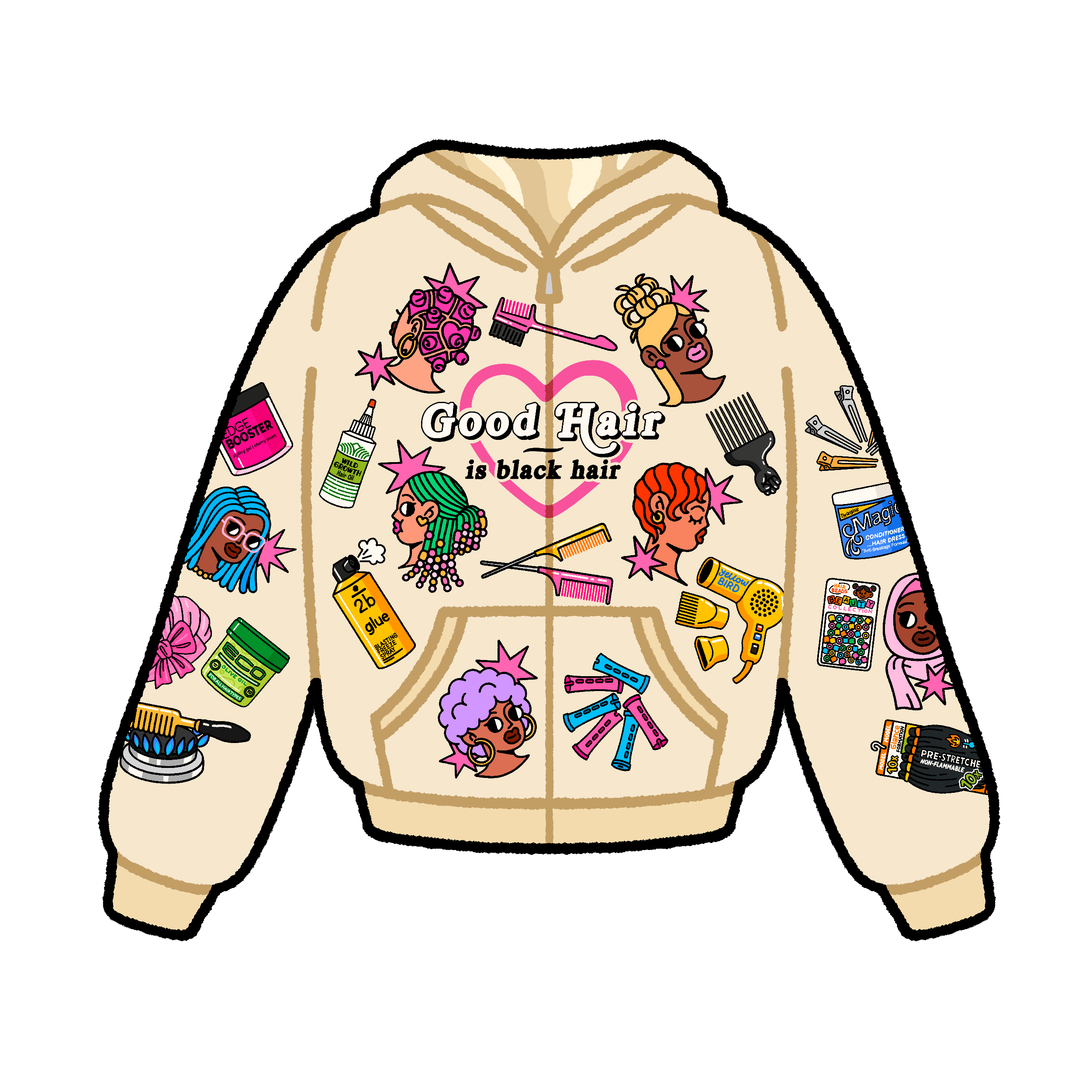 'Good Hair' Jacket (cream) – Hello Black Child