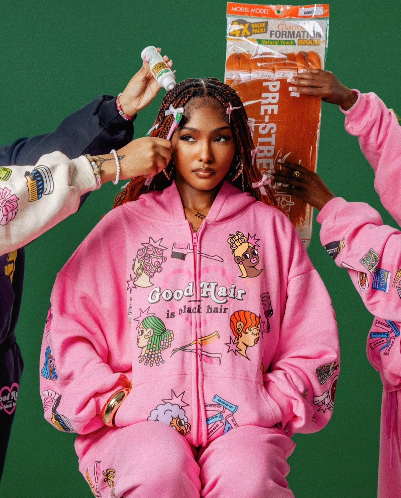 Good Hair' Jacket (pink) – Hello Black Child