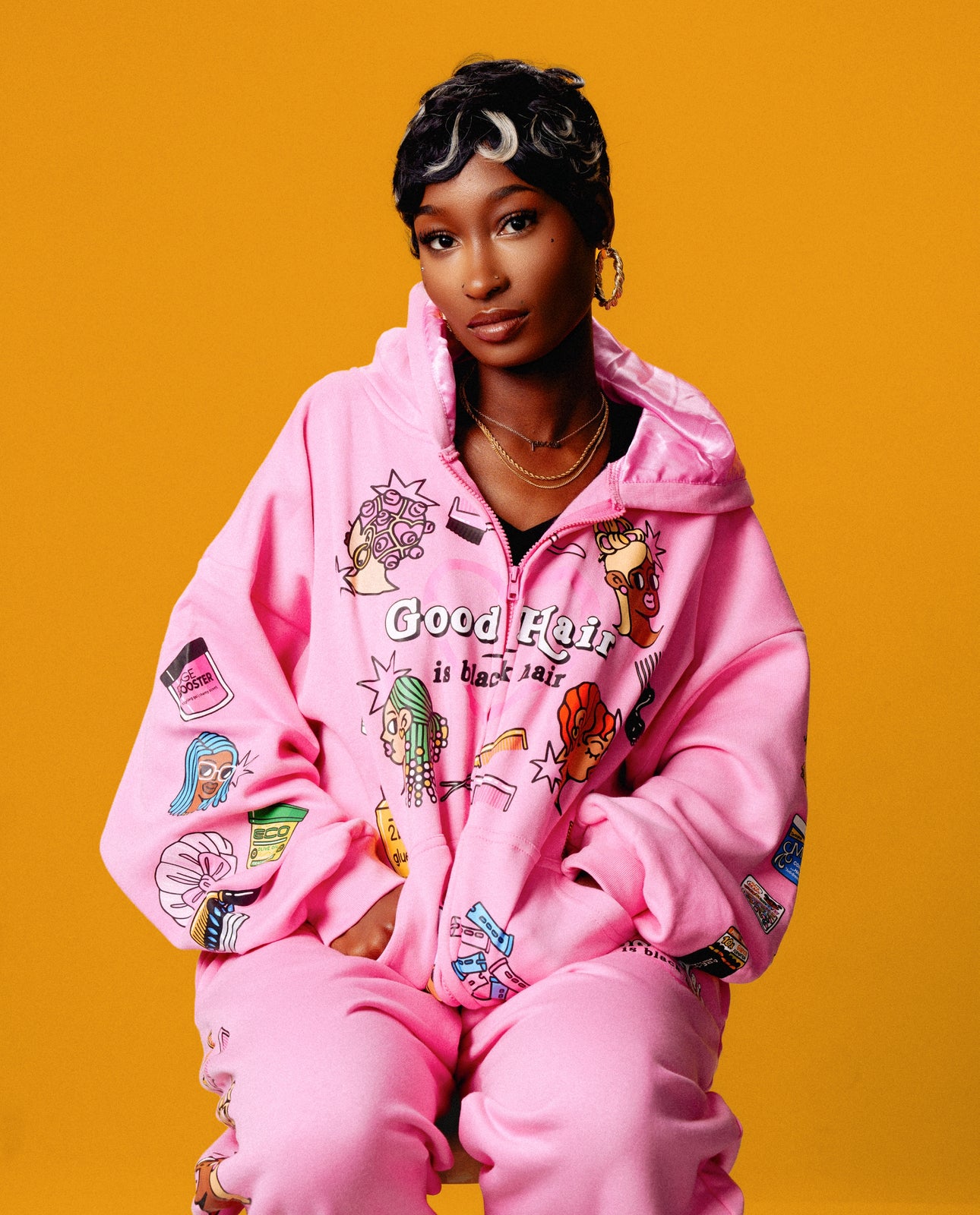 Good Hair' Jacket (pink) – Hello Black Child