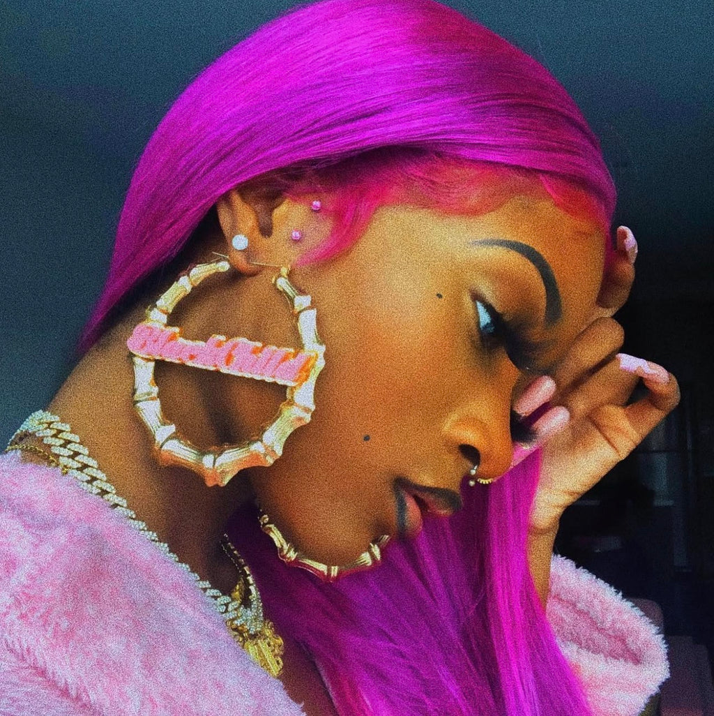 Classic "Black Child" Bamboo Hoops