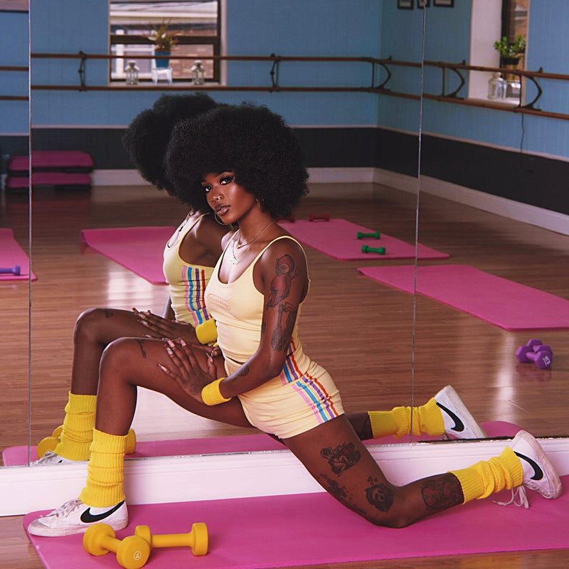 "Pump It Up" Shorts (lemon)