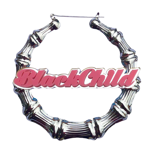 Classic "Black Child" Bamboo Hoops